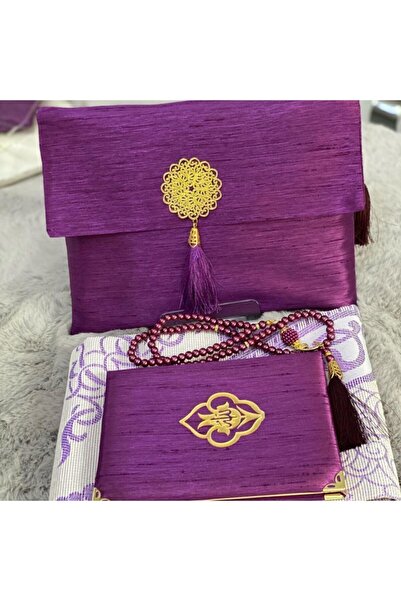 çeyizlik setim Çantalı Seccade Seti Hediyelik Mor