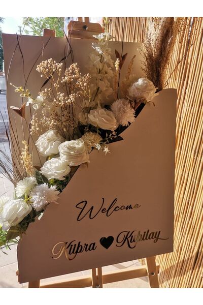 Yalova Design Düğün & Nişan & Kına Çiçekli Dolu Dolu Karşılama Panosu