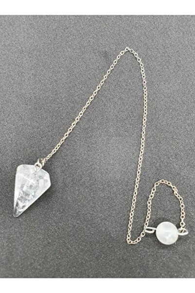 Genel Markalar Sertifikalı Doğal Kristal Kuvars Doğal Taş Pandül Kolye (SARKAÇ)