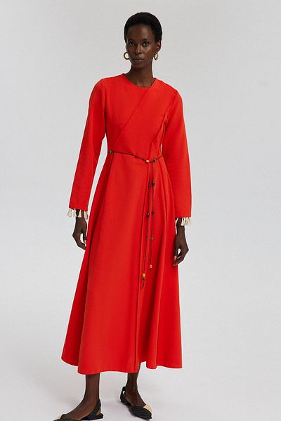 Prive Red Modest Dresses Styles Prices Trendyol
