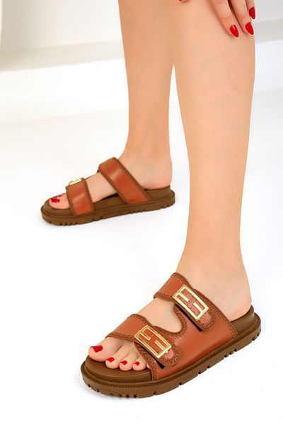 SOHO Women's Slippers Tan 19307
