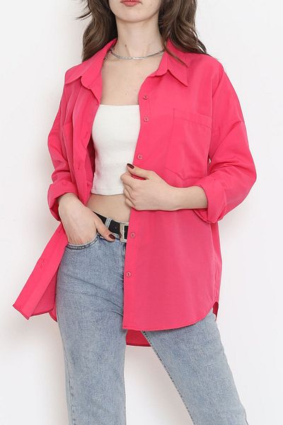 Moka Shopin قميص فوشيا بجيوب مزدوجة - 16656.1775