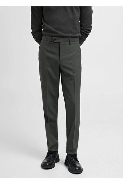 MANGO Man Slim Fit Wool Trousers