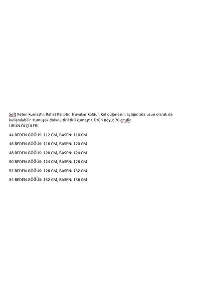 By Alba Collection Kadın Ekru Soft Keten Beden Gömlek