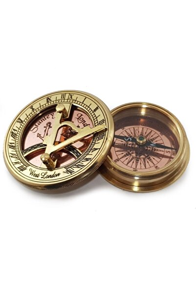 hediyesahibi Pusulalı Güneş Saati 2 Cm X 7 Cm