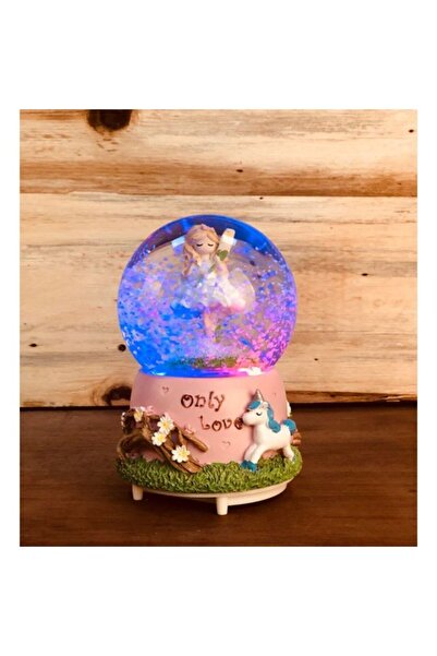 hediyesahibi Unicron Ve Peri Kızı Büyük Boy Püskürtmeli Işıklı Müzikli Kar Kü...