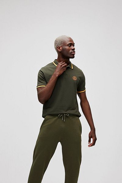 Bad Bear تي شيرت كاكي بولو للرجال من جروف