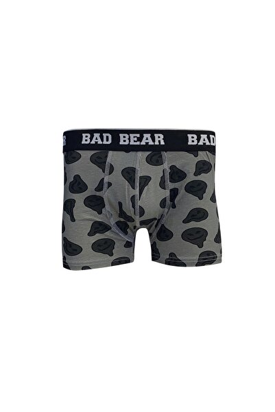 Bad Bear ميلت الدخان الرمادي منقوشة الملاكمين الرجال