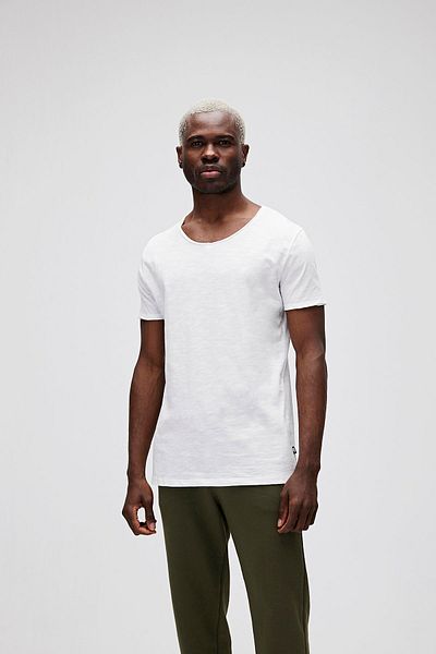 Bad Bear V-neck T-shirt Off-white White Basic Men's T-Shirt