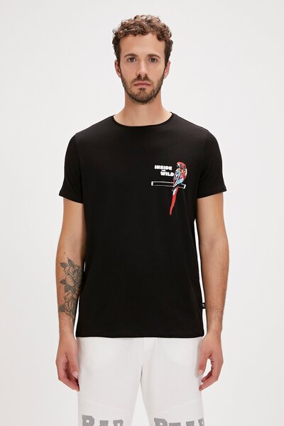 Bad Bear MACAW T-SHIRT BLACK Men's T-shirt