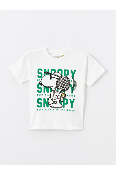 LC Waikiki Chlapecké tričko s potiskem Snoopy s výstřihem