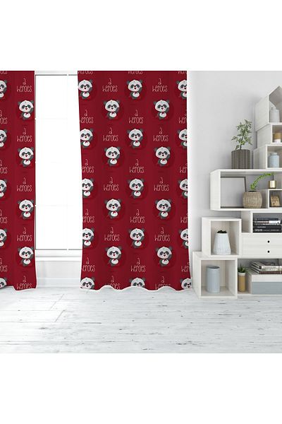 EVSEHOMES MULTI HERO PANDA DIGITAL PRINTING SINGLE WING PHONE CURTAIN