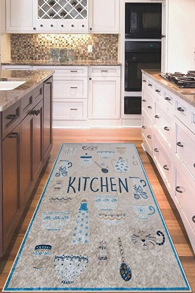 on the clouds Bej Mutak Eşyaları Motifli Yıkanabilir Kaymaz Taban Leke Tutmaz...