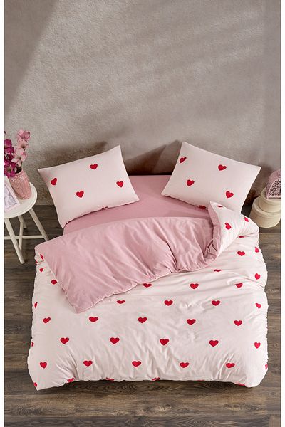 Valezium Helena Double Patterned Duvet Cover Set - With Elastic and 2 Pillowcases