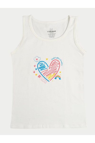 vitmo 3-Piece Cotton Happy Mixed Tank Top Set for Girls