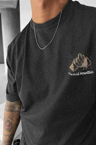 Teenage Millionaire Ανδρικό T-shirt Arid Mountain Oversize Anthracite Salas