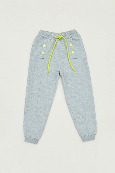 Fulla Moda Pantaloni de sport pentru fetiță, detaliați cu șireturi, cu talie de jogging
