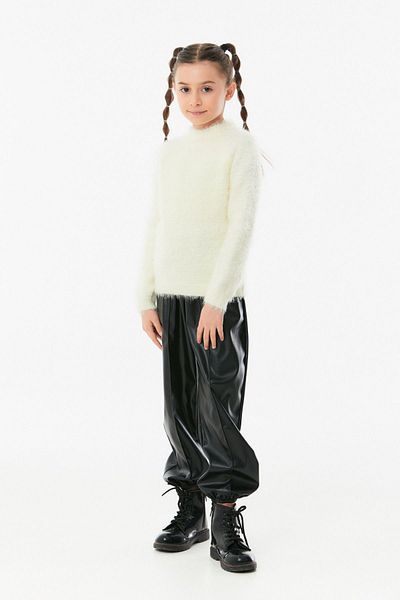 Fulla Moda Bearded Stand Collar Girl's Sweater