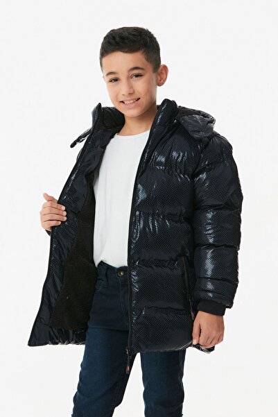 Fulla Moda Printed Zippered Boy's Puffer Jacket