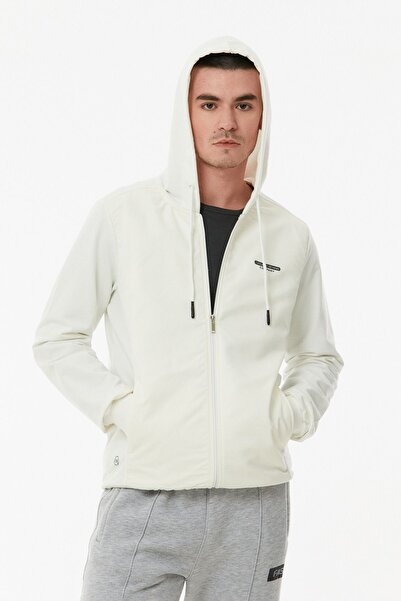 Fulla Moda Світшот з водолазної тканини з принтом і капюшоном