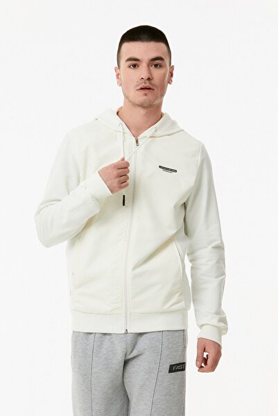 Fulla Moda Світшот з водолазної тканини з принтом і капюшоном