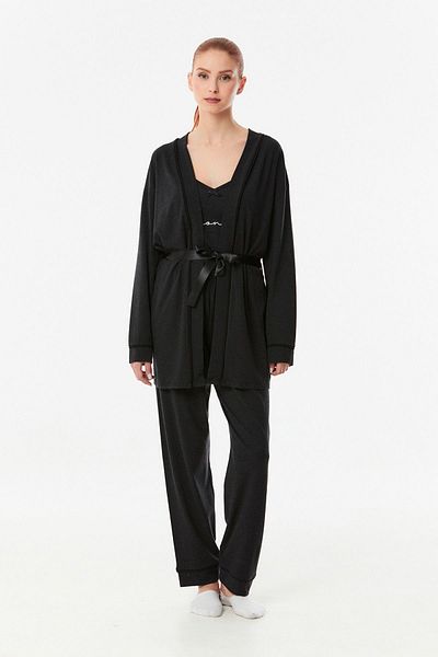 Fulla Moda Σετ πιτζάμες με στάμπα 3 τεμαχίων