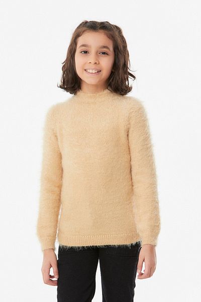 Fulla Moda Κοριτσίστικο πουλόβερ με γιακά με γενειάδα