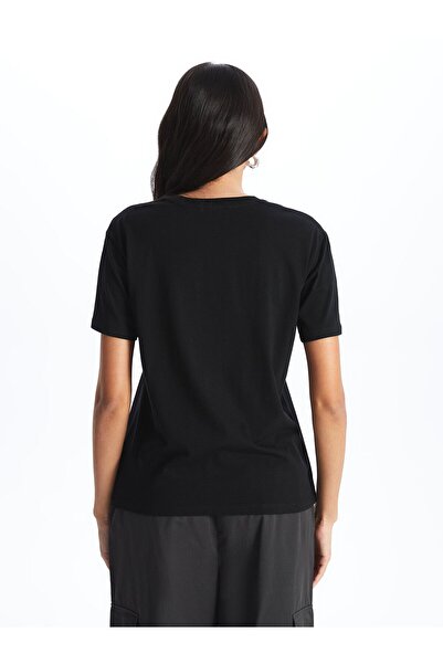 LC Waikiki Dámské tričko s krátkým rukávem s potiskem Crew Neck