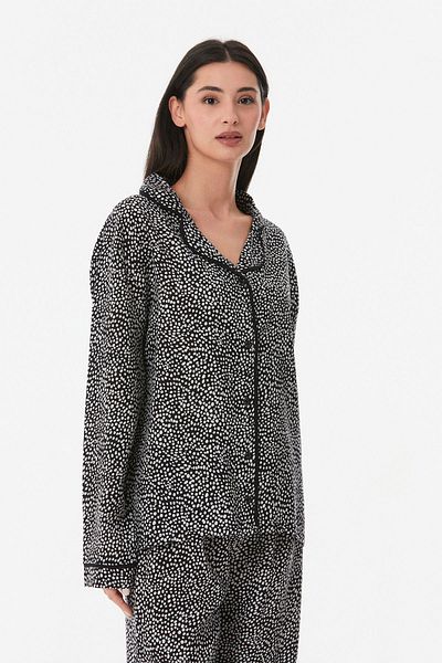 Fulla Moda Polka Dot Buttoned Pajama Set