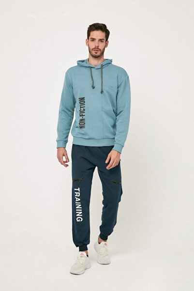 Fulla Moda Τζόγκερ Φούτερ με λεπτομερές κείμενο με φερμουάρ