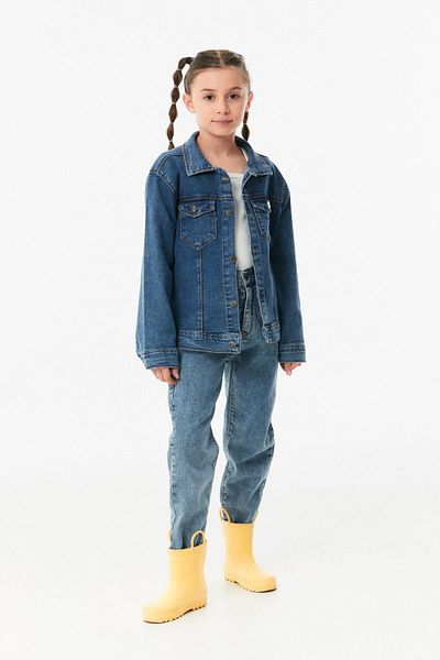 Fulla Moda Double Pocket Girl's Jean Jacket