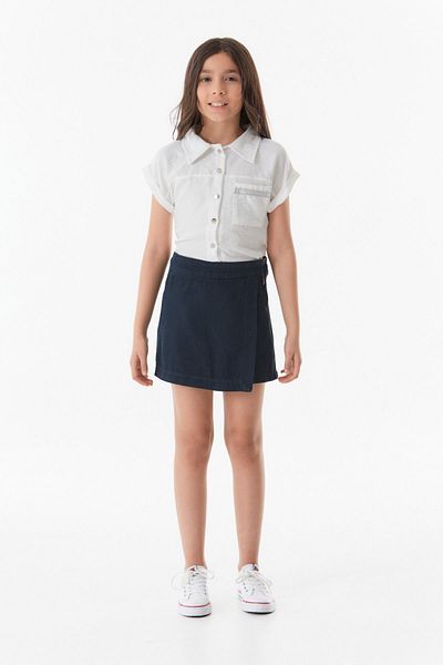 Fulla Moda Girl's Skirt with Zippered Waist Shorts