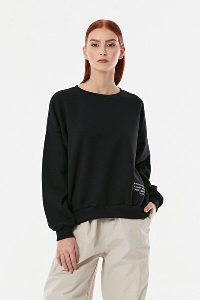 Fulla Moda Printed Crew Neck Sweatshirt