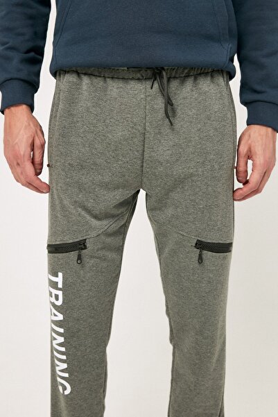 Fulla Moda Τζόγκερ Φούτερ με λεπτομερές κείμενο με φερμουάρ