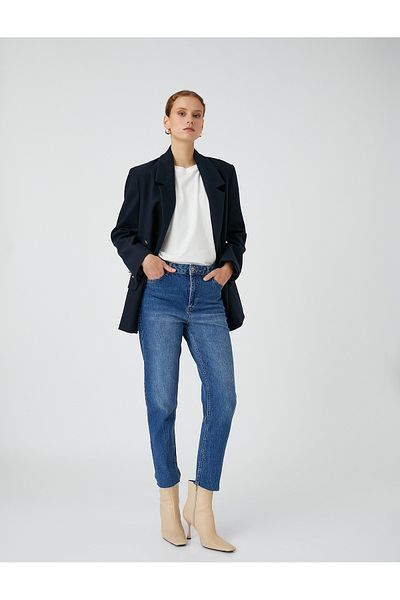 Koton Jeans mit hoher Taille und schmaler Passform – Mom Slim Jeans