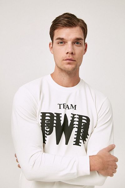 Fulla Moda سويت شيرت برقبة دائرية مطبوع من Team PWR