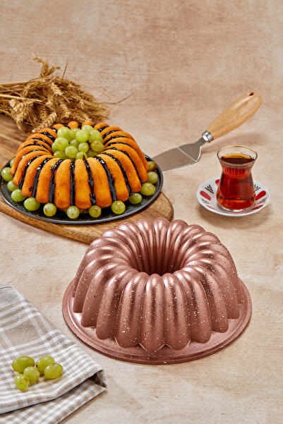 Mabeyn Rosegold 26 Cm Sliced Fireproof Non-Stick Granite Cake - Caliptöre