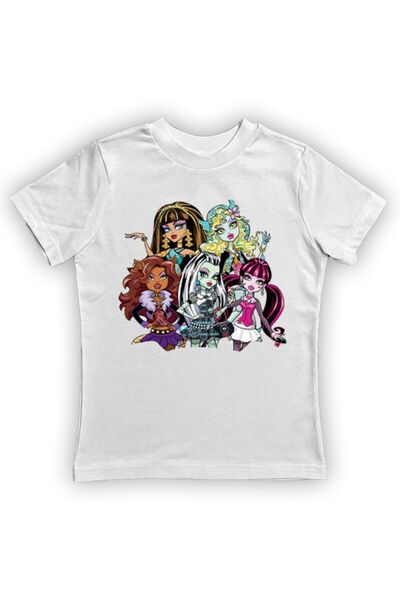 SEDİRLİ MONSTER HIGH Štampano Unisex Pamuk paket dječja letnja majica