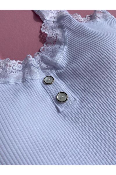 VicTroy 2-компонентний м'який каскадний бюстгальтер з бавовняним мереживом на бретелях і блузка з бавовняним мереживом