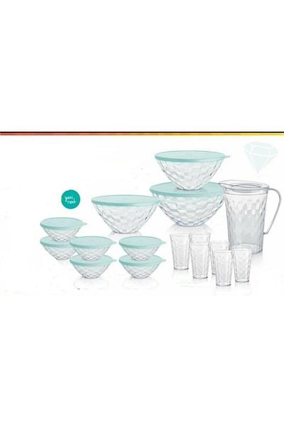 Tupperware Diamond Set 26 Pieces Full Set Storage Carrying Containers