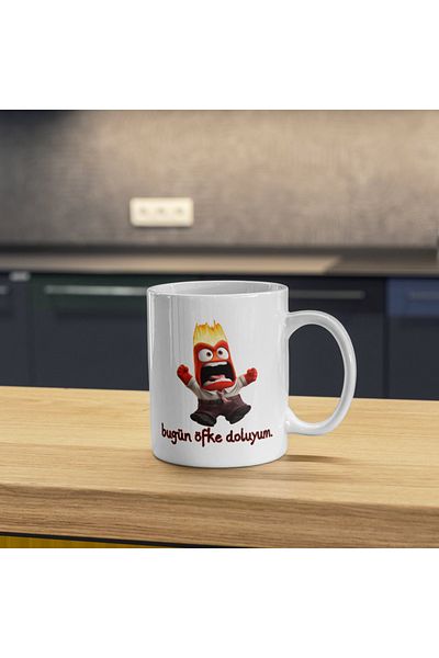 Touz Moda White Reverse Face Mug - I'm Full of Anger Today