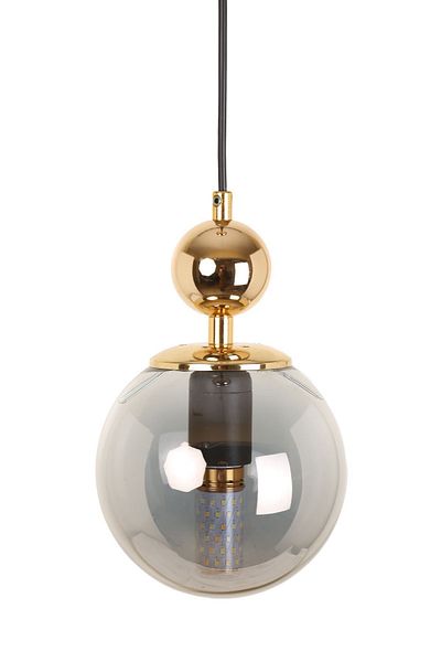 MŞ Aydınlatma Misket Gold Plated Smoked Glass Chandelier