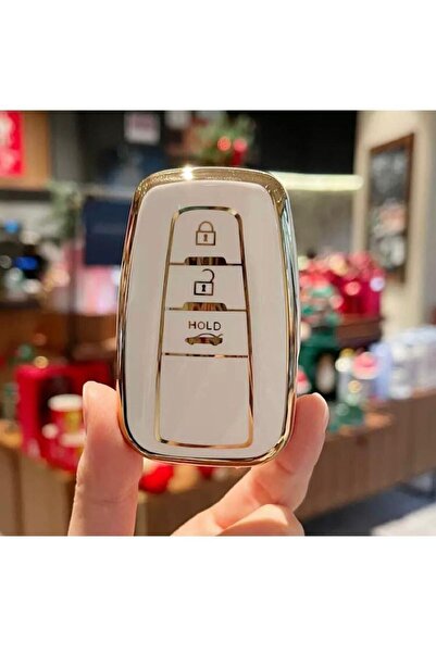 GMA KEYS لوكس تويوتا C-hr كورولا Rav4 لاند كروزر 3 أزرار بدون مفتاح نانو لون أبيض ذهبي