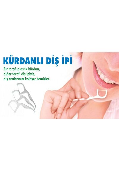 LüksEvAvm 50 Pieces Cleaning Pro Unflavored Toothpick Dental Floss