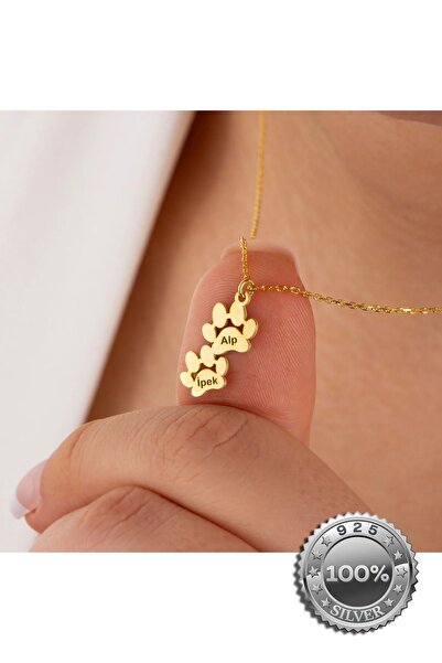 Estila Jewelry Unisex Pati Kişiye Özel Isimli Gümüş Kolye
