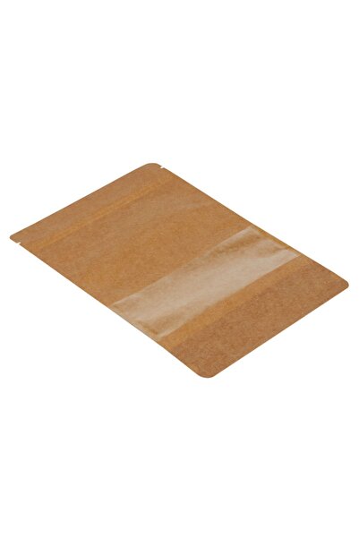 Packanya 20 Cm X 30 Cm 5 Cm -100 Adet Kraft Dar Pencereli Doypack