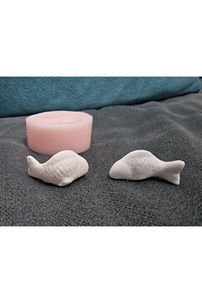 morlalem m 2'li Mini Minyatür Balık Silikon Kalıp K-1242, Kokulu Taş Sabun Al...