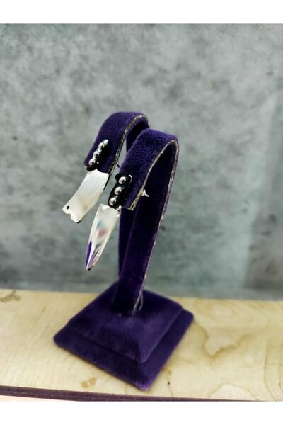 sarıyer silver Bıçak Ve Satır Takım Çelik Küpe