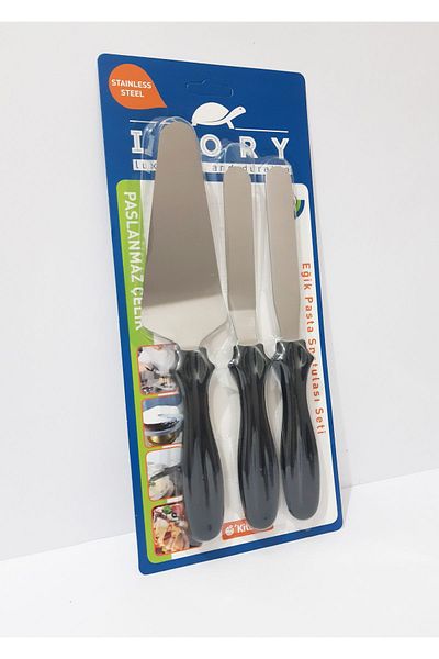 renkli çiçekler Stainless Steel 3-Piece Cake Set Oblique Cake Spatula Set Multi-Purpose Set
