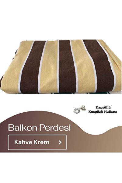Görgülü Shop Demir Kuşgözü Halkalı ve Bağcıklı Pamuklu Kumaştan Kahverengi Kr...